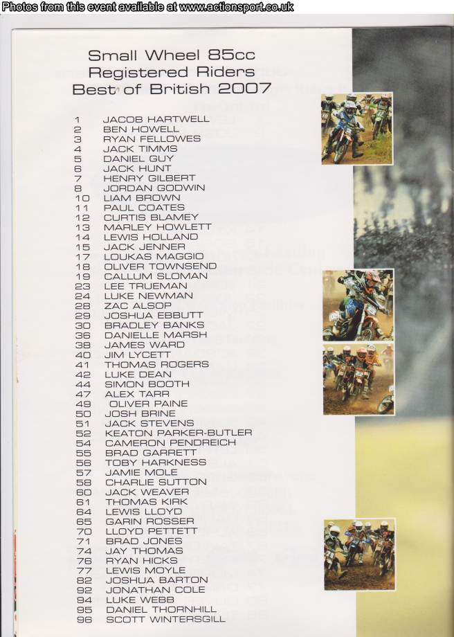 Event programme page